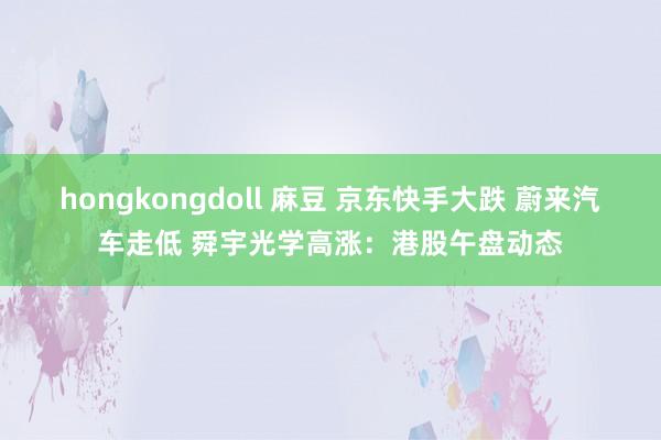 hongkongdoll 麻豆 京东快手大跌 蔚来汽车走低 舜宇光学高涨：港股午盘动态