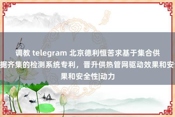 调教 telegram 北京德利恒苦求基于集合供热管网数据齐集的检测系统专利，晋升供热管网驱动效果和安全性|动力